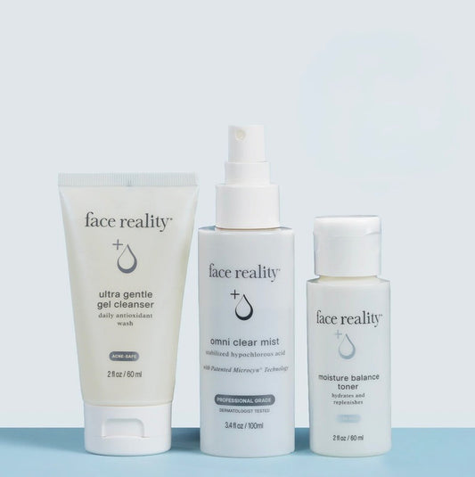 Purify, balance, and refresh with a professional-grade, ultrafine hypochlorous acid mist stabilized by patented Microcyn® Technology. While Supplies Last.